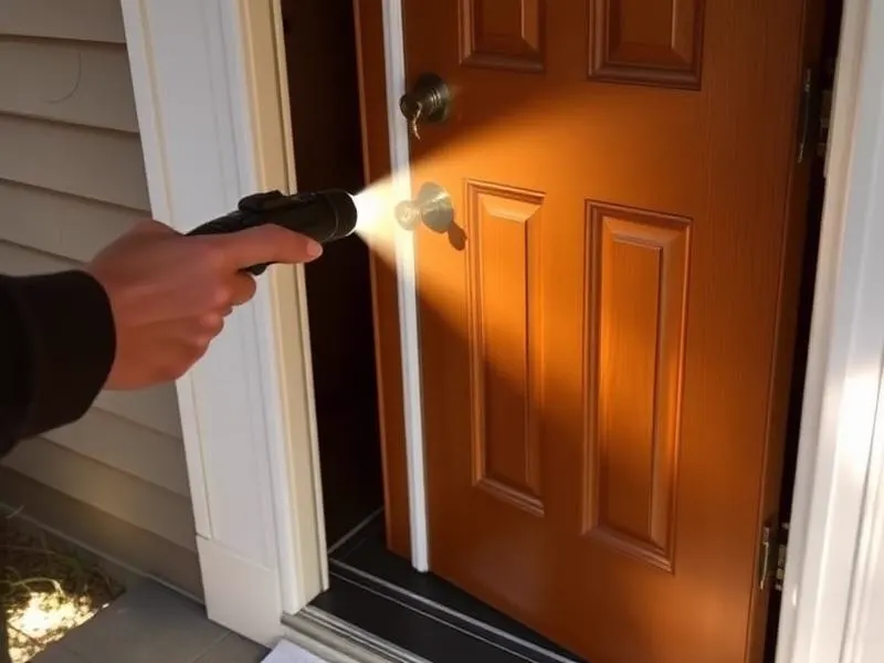 Inspection of a residential entry door and its lock