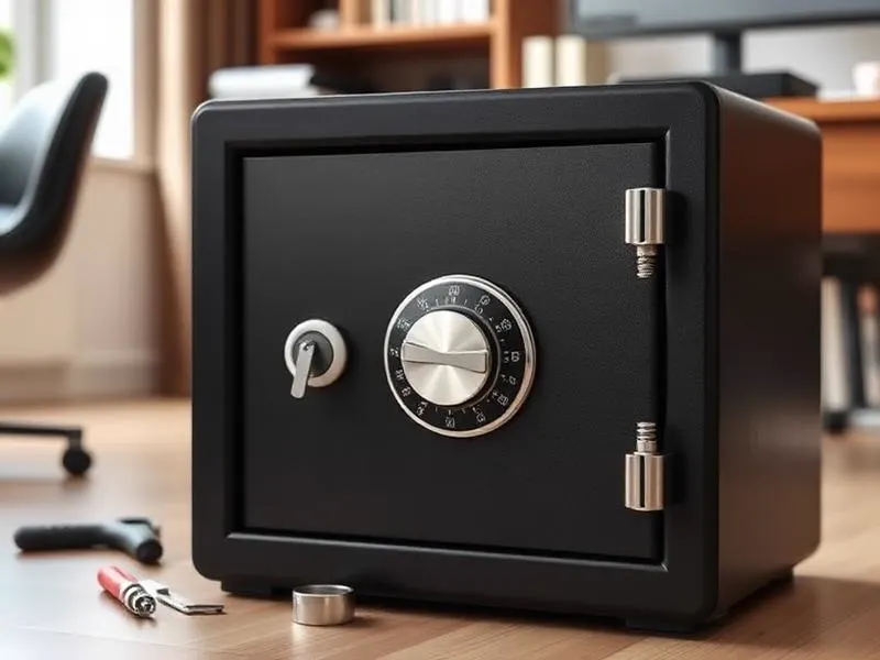 Small home safe with a combination dial